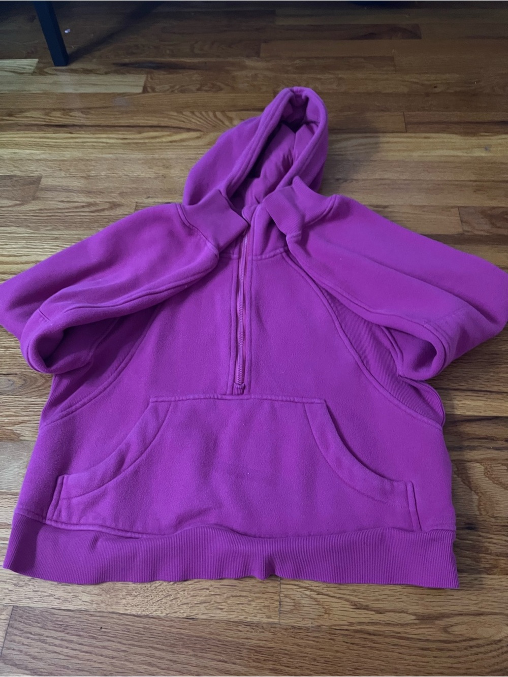 CRZ YOGA Fleece Half-Zip Hoodie Sweater - Bright Magenta